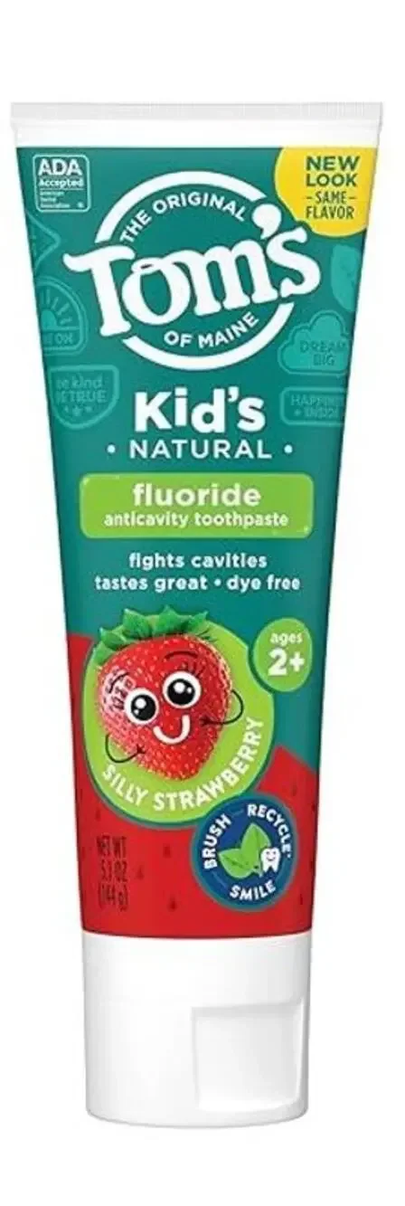 New Tom's Of Maine Fluoride Children's Toothpaste Silly Strawberry 5.1 oz